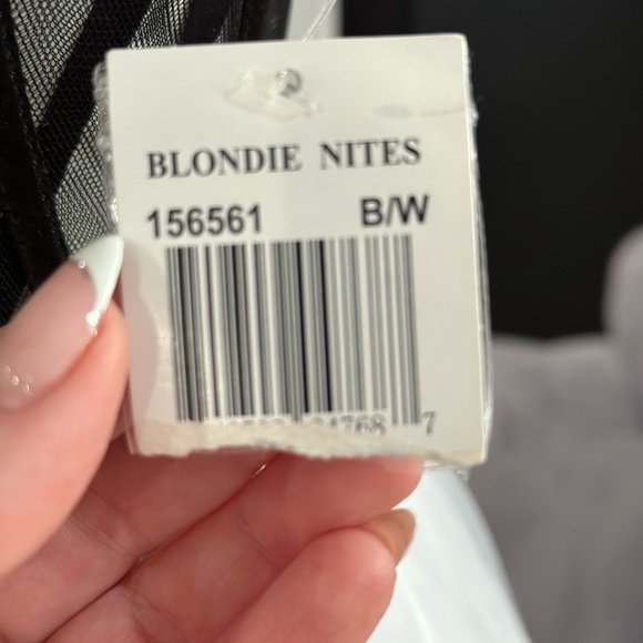 Blondie Nites Black/White sparkle tulle babydoll special occasion dress - Picture 7 of 7